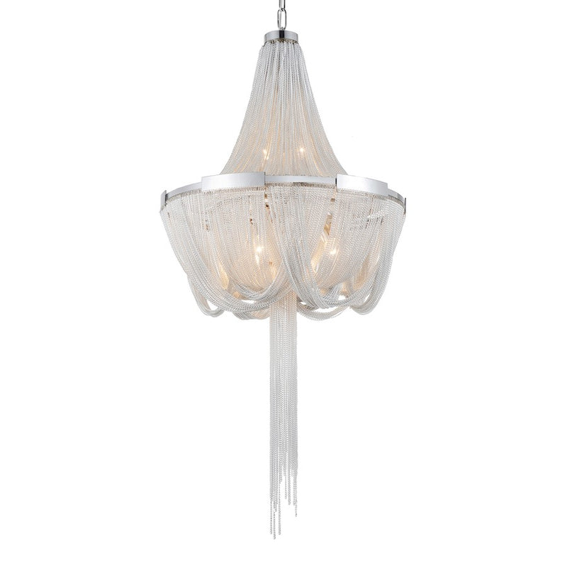 CWI Lighting Enchanted 6 Light Down Chandelier, Chrome