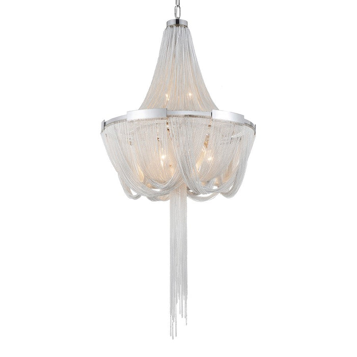 CWI Lighting Enchanted 6 Light Down Chandelier, Chrome