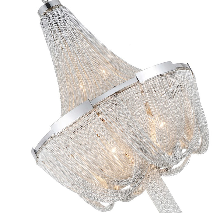 CWI Lighting Enchanted 6 Light Down Chandelier, Chrome