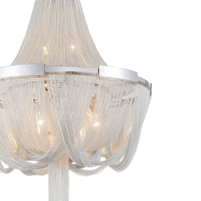 CWI Lighting Enchanted 6 Light Down Chandelier, Chrome