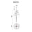 CWI Lighting Secca 9 Light Down Chandelier, Chrome