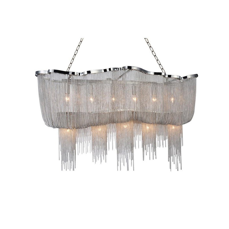 CWI Lighting Secca 13 Light Down Chandelier, Chrome