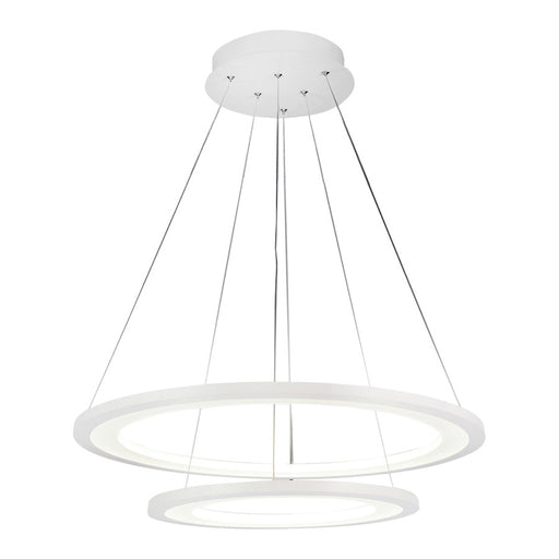 CWI Lighting Alloha 20" Chandelier, White - 5665P20-2-103