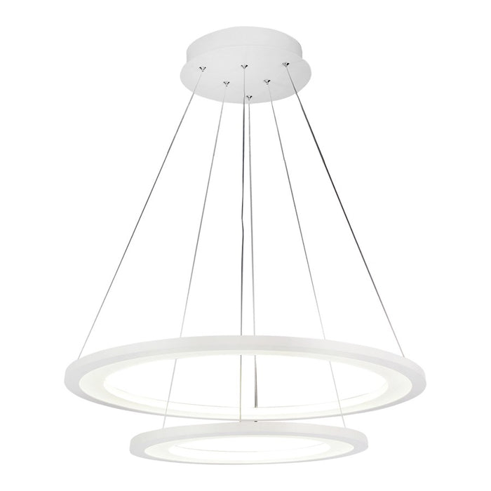 CWI Lighting Alloha 20" Chandelier, White - 5665P20-2-103