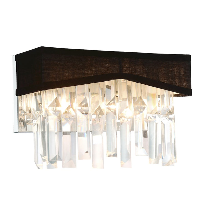 CWI Lighting Havely 2 Light 10" Wall Light, Chrome