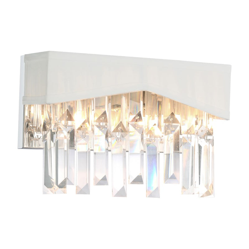 CWI Lighting Havely 2 Light Wall Light, Chrome