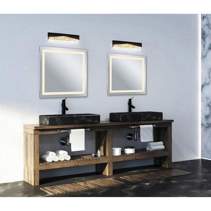 CWI Lighting Havely 4 Light 24" Wall Light, Chrome