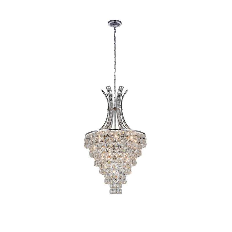 CWI Lighting Chique 9 Light Chandelier, Chrome