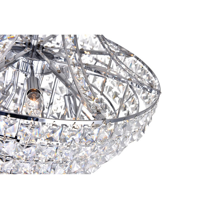 CWI Lighting Chique 12 Light Chandelier, Chrome