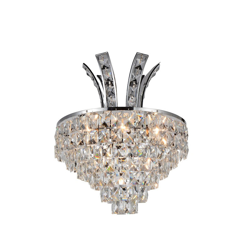 CWI Lighting Chique 3 Light Wall Light, Chrome