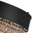 CWI Lighting Medina 10 Light 24" Drum Shade Chandelier, Black