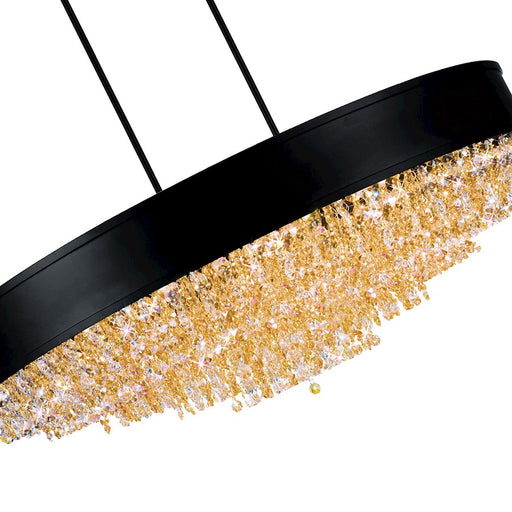 CWI Lighting Medina 15 Light Drum Shade Chandelier, Black