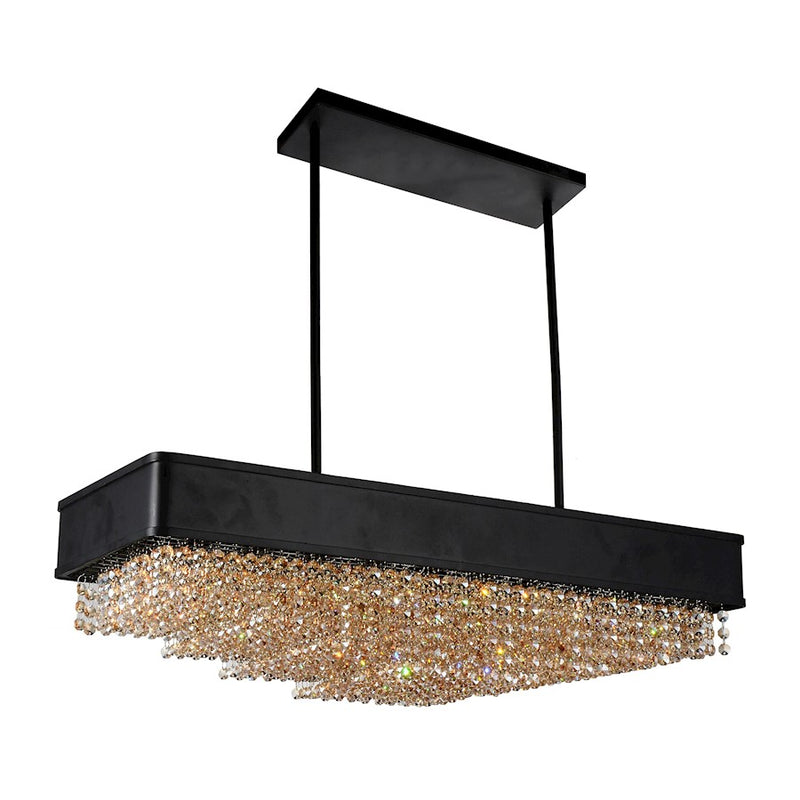 CWI Lighting Medina 10 Light 32" Drum Shade Chandelier, Black