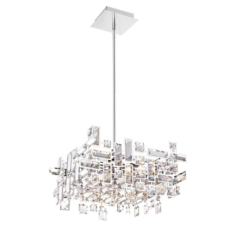 CWI Lighting Arley 6 Light Chandelier, Chrome