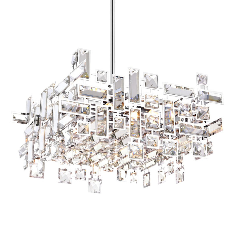 CWI Lighting Arley 6 Light Chandelier, Chrome