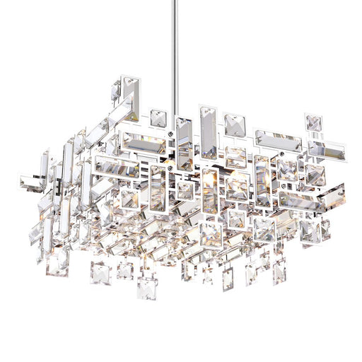 CWI Lighting Arley 6 Light Chandelier, Chrome