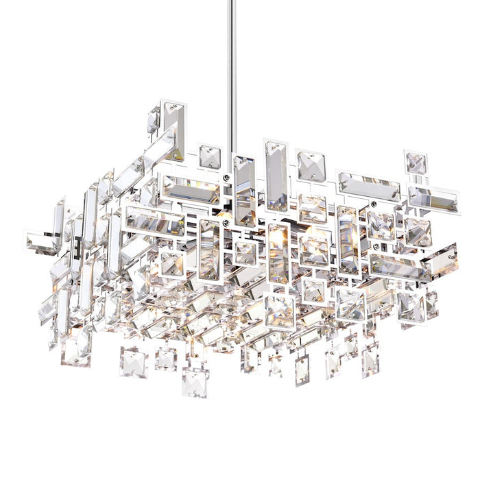 CWI Lighting Arley 6 Light Chandelier, Chrome