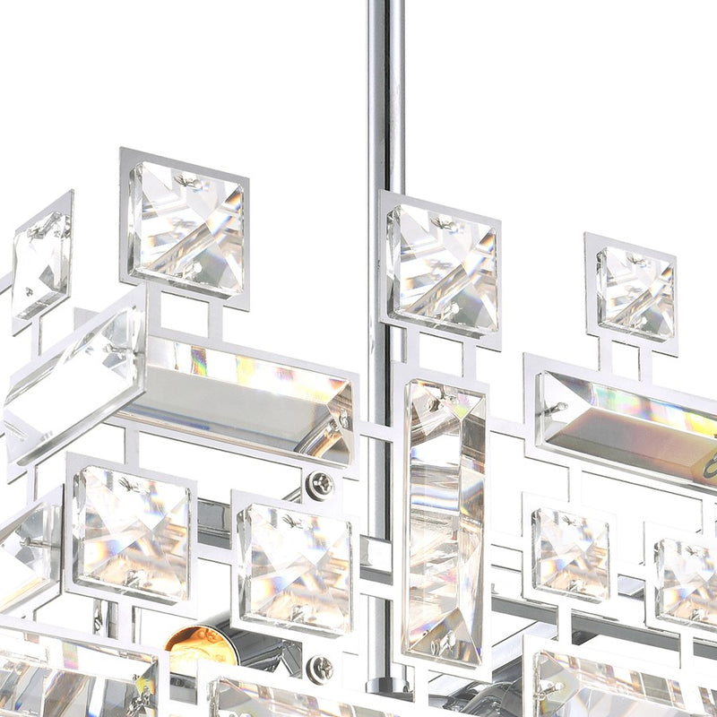 CWI Lighting Arley 6 Light Chandelier, Chrome