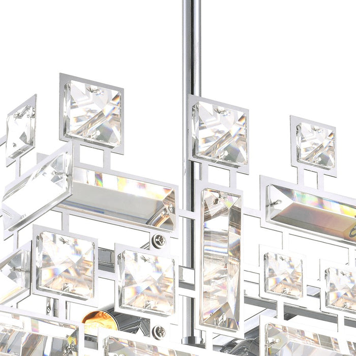 CWI Lighting Arley 6 Light Chandelier, Chrome