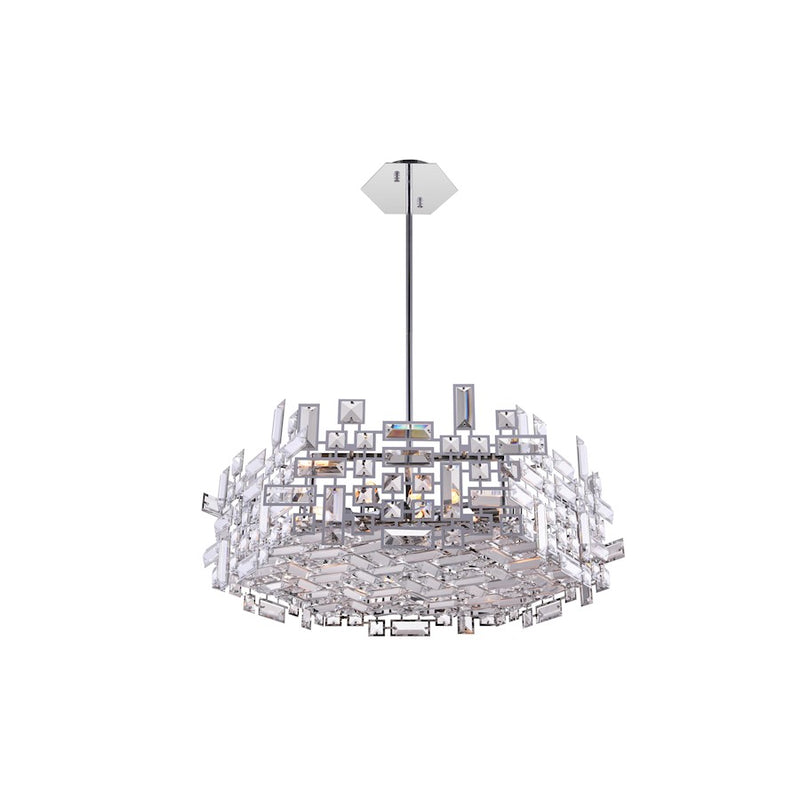 CWI Lighting Arley 24" 12 Light Chandelier, Chrome