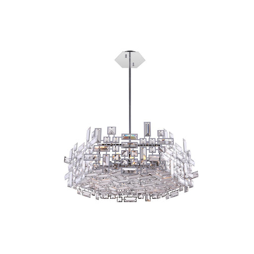 CWI Lighting Arley 24" 12 Light Chandelier, Chrome - 5689P24-12-601