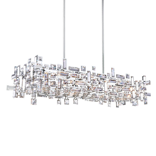 CWI Lighting Arley35" 12 Light Chandelier, Chrome