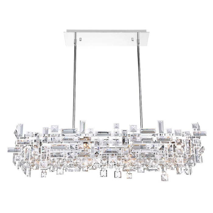 CWI Lighting Arley35" 12 Light Chandelier, Chrome