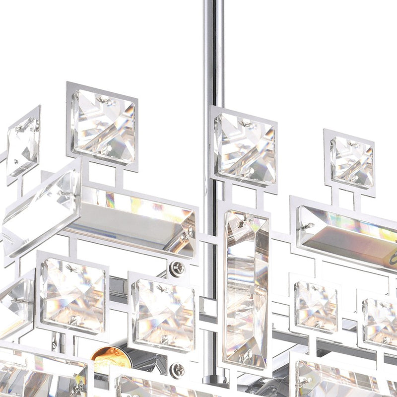 CWI Lighting Arley35" 12 Light Chandelier, Chrome