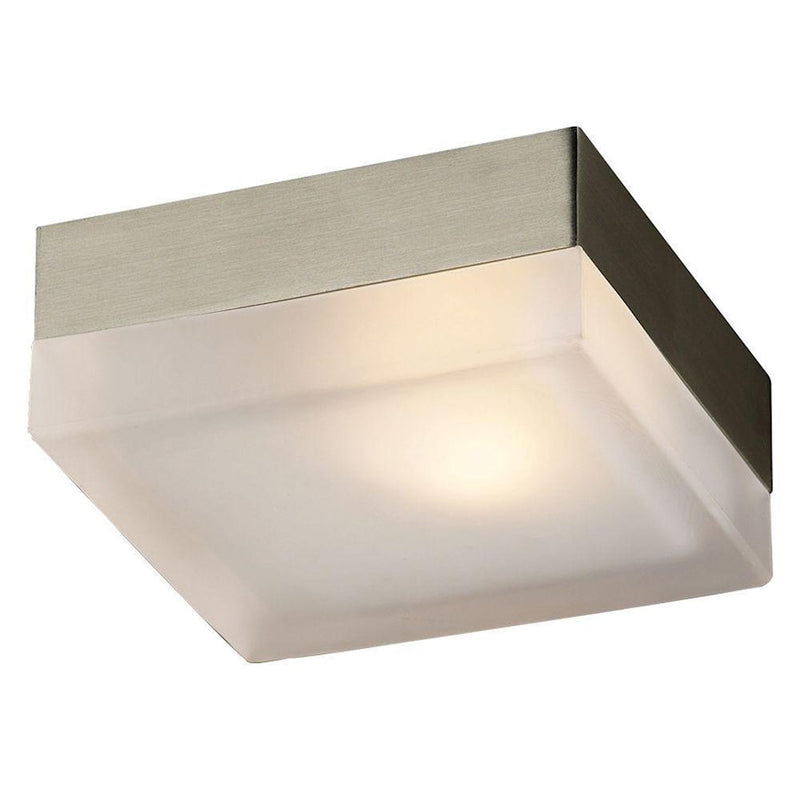CWI Lighting Avoca 1 Light Flush Mount, Matte Satin Nickel