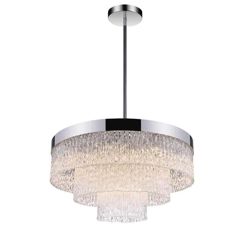 CWI Lighting Carlotta 12 Light Down Chandelier, Chrome/Clear