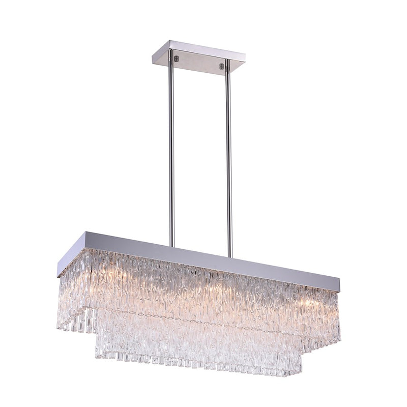 CWI Lighting Carlotta 8 Light 35" Chandelier, Chrome/Clear