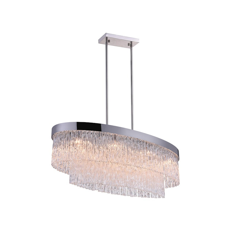 CWI Lighting Carlotta 8 Light Chandelier, Chrome/Clear
