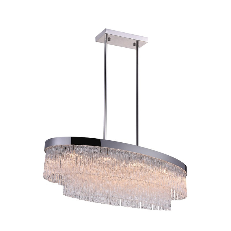 CWI Lighting Carlotta 10 Light Chandelier, Chrome/Clear