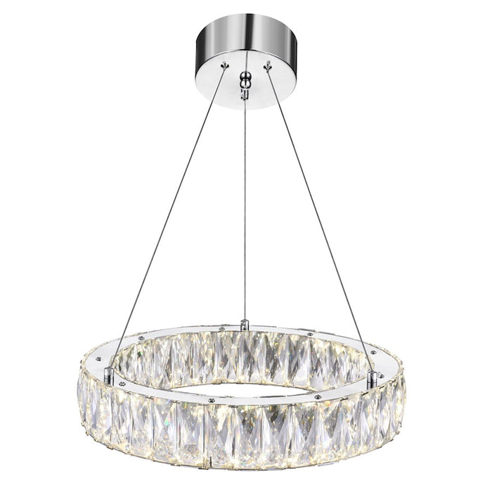 CWI Lighting Juno 16" Chandelier, Chrome