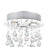 CWI Lighting Rain Drop 3 Light Flush Mount, Chrome