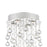 CWI Lighting Rain Drop 4 Light Flush Mount, Chrome