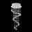 CWI Lighting Spiral 1 Light Flush Mount, Chrome