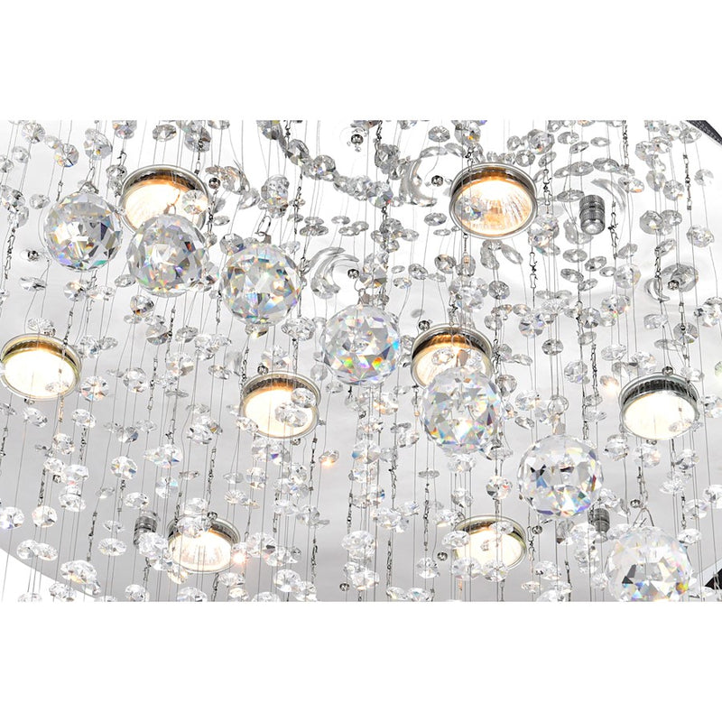 CWI Lighting Spiral 8 Light Flush Mount, Chrome