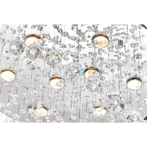 CWI Lighting Spiral 8 Light Flush Mount, Chrome