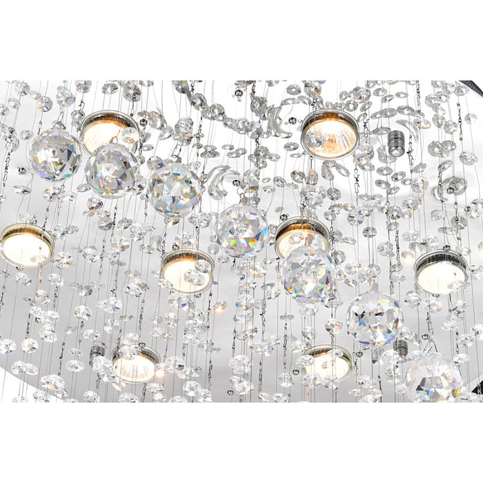 CWI Lighting Spiral 8 Light Flush Mount, Chrome