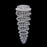 CWI Lighting Double Spiral 4 Light Flush Mount, Chrome