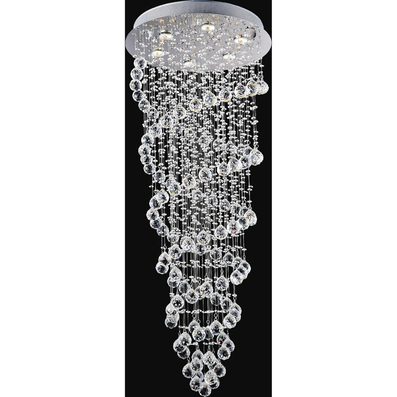 CWI Lighting Double Spiral 6 Light Flush Mount, Chrome