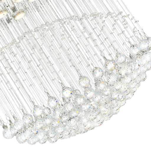 CWI Lighting Twinkle 13 Light Flush Mount, Chrome