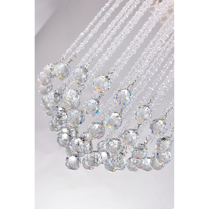 CWI Lighting Waterfall 23 Light Flush Mount, Chrome