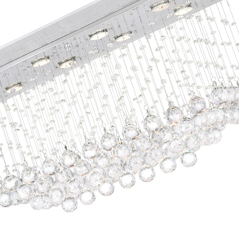 CWI Lighting Mystical 8 Light Flush Mount, Chrome