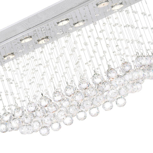 CWI Lighting Mystical 8 Light Flush Mount, Chrome