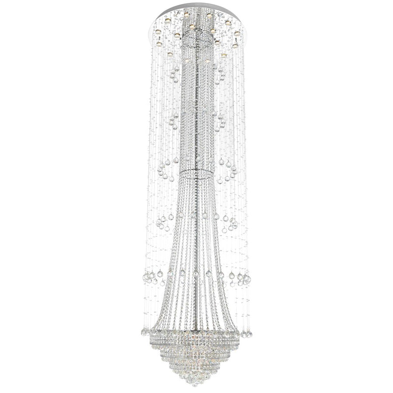 CWI Lighting Hallway 32 Light Flush Mount, Chrome
