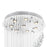 CWI Lighting Ribbon 8 Light Flush Mount, Chrome