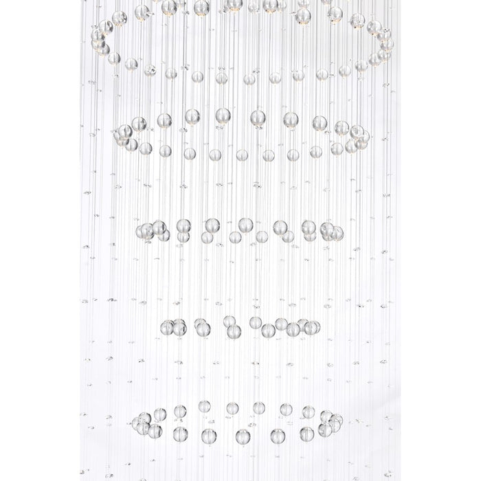 CWI Lighting Hallway 18 Light Flush Mount, Chrome