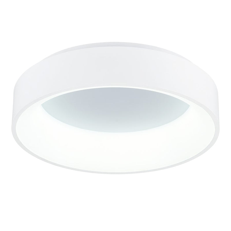 CWI Lighting Arenal 18" Drum Shade Flush Mount, White
